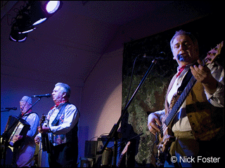 Tommy, Pete and Sedge at Churchinford Village Hall.